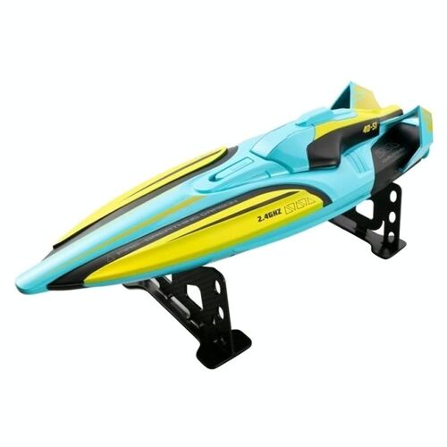 Bateau Télécommandé Haute Vitesse 2.4Ghz Vert Portée 100m Batterie Incluse Vert YONIS