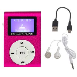Lecteur MP3 Compact Écran Argent Autonomie Longue Pratique USB Plug Play Rose YONIS