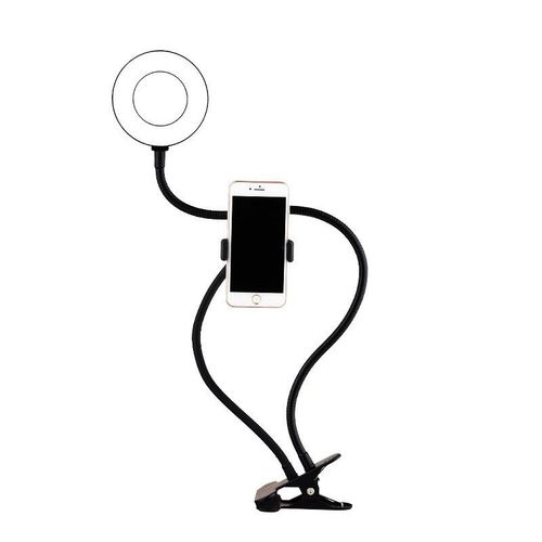 Ring Light Selfie 4 Pouces Avec Support Téléphone 360° Pour Streaming et Selfies YONIS