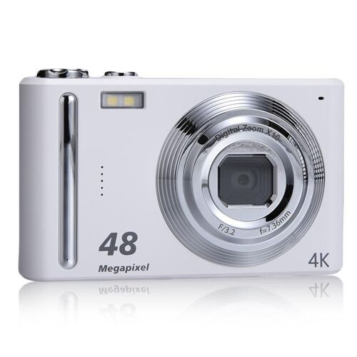 Appareil Photo Numérique 4K HD Zoom 16X Stabilisation Image Pour Photos Époustouflantes Blanc YONIS