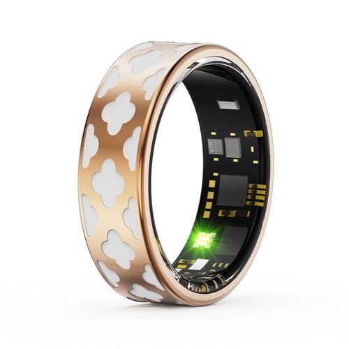 Bague Connectée Rose Gold Moniteur Cardiaque Sommeil Sport Étanche Bluetooth Yonis