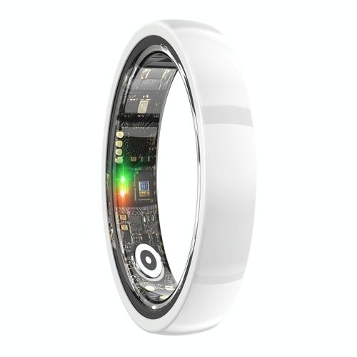 Bague Connectée Taille 9 Suivi Santé Sport Étanche Bluetooth Longue Autonomie Blanc Yonis