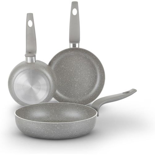 CHECARZHN--NO1-Ensemble De Casseroles Pour Plaques De Cuisson Traditionnelles, Antiadhésives, Batterie De Casseroles, Cuisson Saine, Rapide Et Uniforme. Fabriqué En Italie. (3 Pièces)