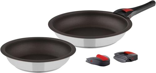 Jexnovashop-Brk Set De Poêles Gril Pour Plaques À Induction, Tous Feux, Antiadhésif, Passe Au Lave-Vaisselle, Idéal Poele Pour La Maison, Ou Pour Le Camping, 5 Pièces