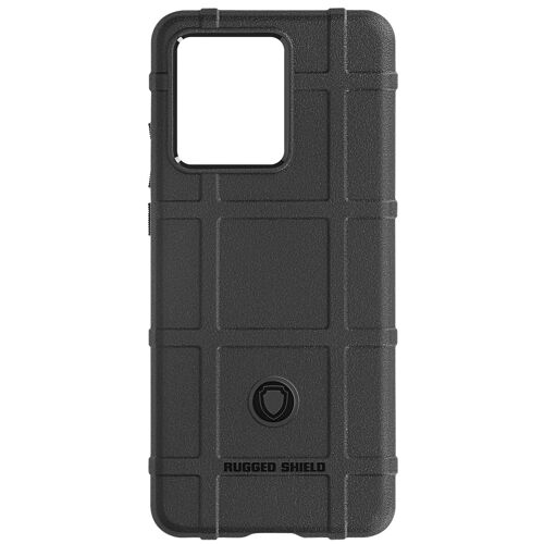 Coque pour Motorola Edge 40 Neo 5G Silicone Motif relief Rugged Shield Noir