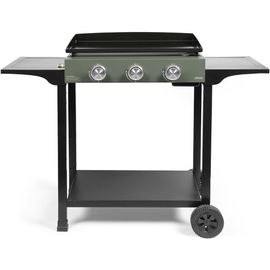 CHECARZHN--NO1-Plancha Gaz 3 Brûleurs Sur Chariot Doc326 - Puissance Totale De 7,5 Kw, 62 X 34,5 Cm, 6 À 8 Personnes, Butane Et Propane