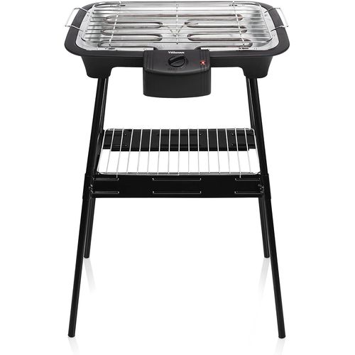 ASFASFq-Barbecue électrique BQ-2883, sur Pied 70 cm, 2000 W, 38 x 22 cm, Noir