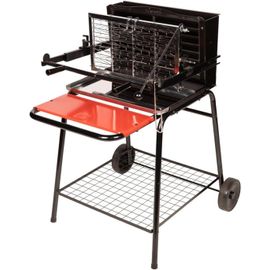 CHECARZHN--NO1-Barbecue À Charbon Vertical Retournement Grille, Gris Jbq1305006