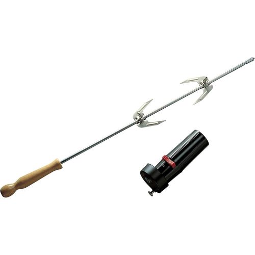 CHECARZHN--NO1-Tourne Broche Electrique Universel Pour Barbecue Au Charbon De Bois, 60Cm, Argent