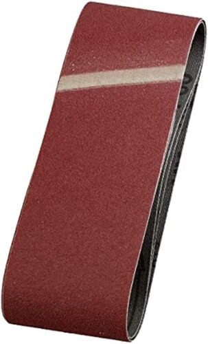 Bandes abrasives 75x510 mm en corindon supérieur avec grain 80, encollage spécial et toile de coton flexible pour le ponçage grossier du bois et du métal