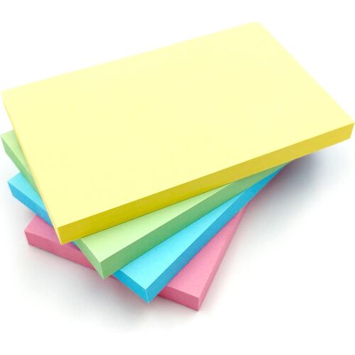 Evergreen Goods Ltd Lot De 4 Notes Autocollantes | Couleurs Pastel Ou Vives - Choisissez Parmi Les Formes: Carré, Rectangle, Coeur, Bulle | Lot De 4 Blocs (100 Feuilles Chacun - 400 Feuilles Au Total