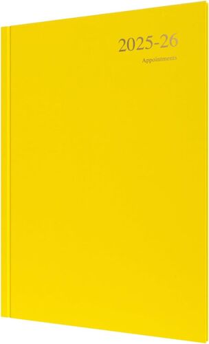 Agenda Semainier De Rendez-Vous 12 Mois « Essentials » - Juillet 2025 À Juillet 2026 - Couverture Rigide - Jaune