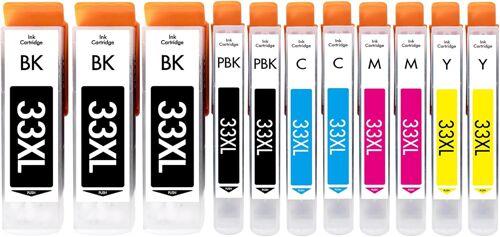 33XL Cartouche d'encre Compatible avec Epson 33 XL Cartouche Couleur (11 Pack), pour Expression Premium XP-900 XP-830 XP-7100 XP-645 XP-640 XP-635 XP-630 XP-540 XP-530