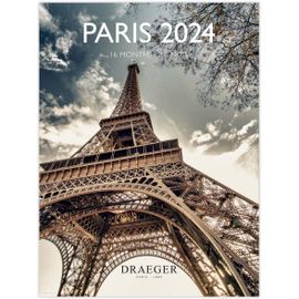 Petit Calendrier Mural Paris 2024 À Suspendre 14x18cm | 16 Mois Sept 23 À Dec 24 | 7 Langues | Calendrier Bureau, Cuisine, Maison Mensuel | Encres Végétales