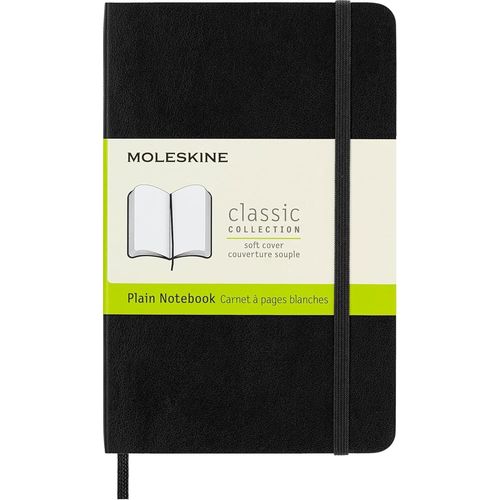 Carnet De Notes Classique Papier À Pages Blanche-Journal Couverture Souple Et Fermeture Par Elastique-Couleur Noir-Taille Format De Poche 9 X 14 Cm-192 Pages