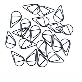 Lot De 50 Petits Trombones Dorés En Forme De Goutte D'eau Pour Bureau, Papeterie, Document, Mémo, Affiche, Photo (Noir)