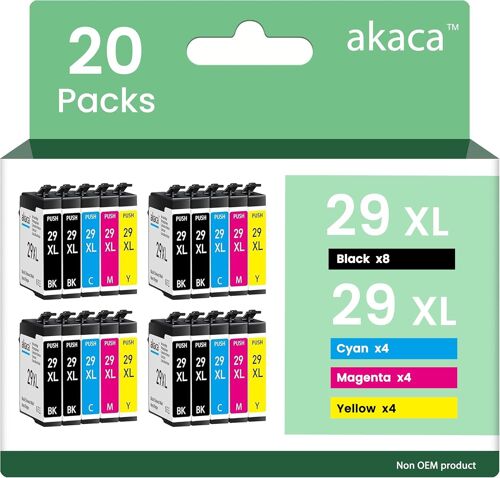 29XL Cartouches d'encre Compatibles avec Epson 29 29XL (8X Noir,4X Cyan,4X Magenta,4X Jaune),pour Expression Home XP-235,XP-245,XP-247,XP-255,XP-257,XP-332