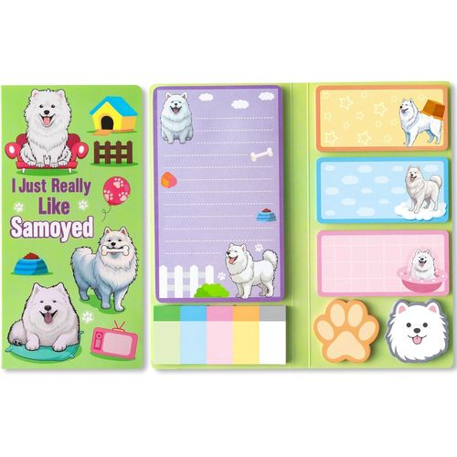 Lot De 550 Feuilles De Notes Adhésives Satsuma En Forme De Chien Mignon Avec Inscription « I Just Really Like Satsuma » En Forme De Chien Kawaii Pour Enfants, Maison, Bureau, École, Cadeau