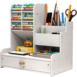 Porte-Crayons En Bois, Organiseur De Stylos Pour Le Bureau, Facile À Assembler, Organiseur De Fournitures D'art Et De Papeterie De Bureau