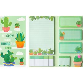 Lot de 550 feuilles de notes autocollantes en forme de cactus positif,« We Grow When Things are Hard »-Pour enfants,enseignants,étudiants,bureau,école,cadeau