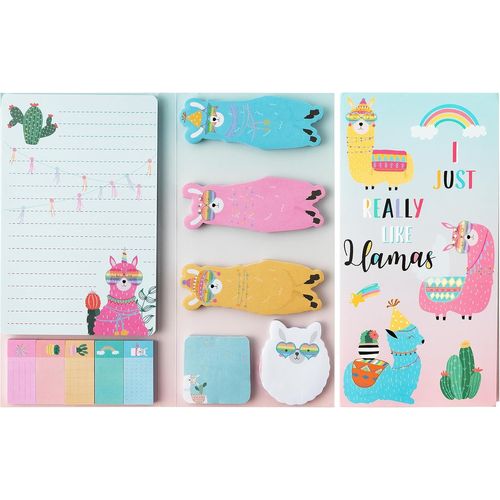 Lot De 550 Feuilles De Notes Autocollantes En Forme D'alpaga - Pour Enfants, Maison, Bureau, École, Marque-Page - Cadeau Pour Enseignant Et Étudiant