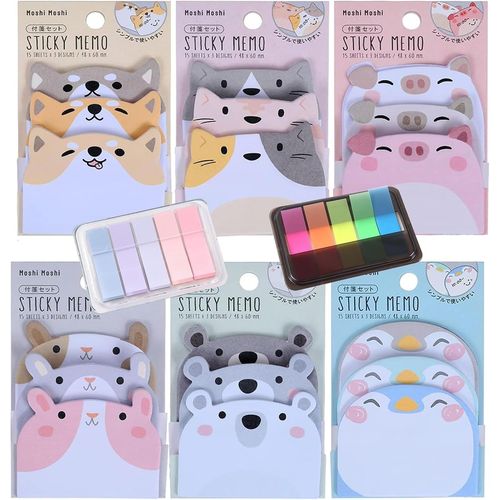 8 Blocs 270 Feuille Notes Autocollants,40 Marque Page,8 Spécifications Sticky Notes,Pour Brochures, Mémos, Signets,Aimants De Réfrigérateur,Blocs Mémo Autocollant