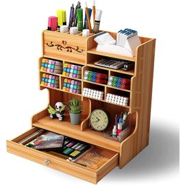 Porte-Crayons En Bois, Organiseur De Stylos Pour Le Bureau, Facile À Assembler, Organiseur De Fournitures D'art Et De Papeterie De Bureau