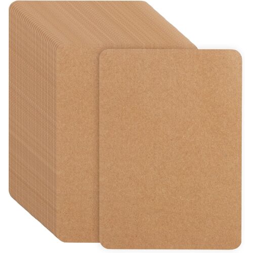 MEVRONISSHOP-Lot de 100 Carte Vierge A6, Cartes Postales Flash Cards Papier Kraft Cartonné 250g/m² pour Écriture Impression DIY Carte de Voeux Carte de Remerciement (Marron, 14,8 x 10,5 cm)