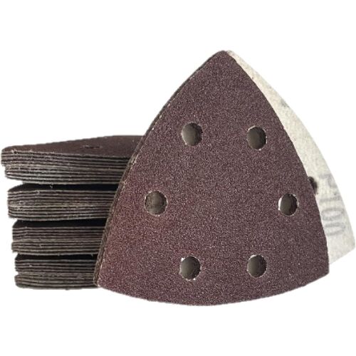 Triangles abrasifs 93 x 93 x 93 mm - Lot de 30 pièces - Grain 40-800 disponible - Ponceuse delta (grain 100)