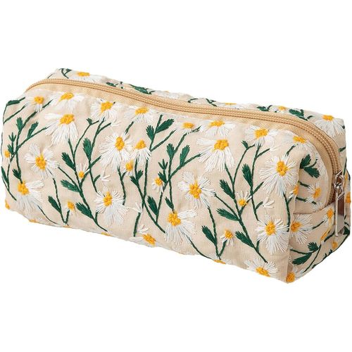 ERYI-Trousse À Crayons, Trousse Case, Trousse, Le Sac De Dessin Animé Est Petit Et Mignon, 20 * 9 * 8Cm, Et Peut Être Utilisé Comme Sac À Jouets, Sac À Cosmétiques, Sac À Monnaie, Sac À Clés(Beige)