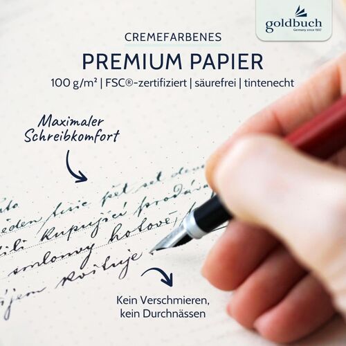 Summertime Note Carnet De Notes Format A5 Avec 200 Pages De Papier Crème À Pois 100 G/M² Sans Acide Et Résistant À L'encre Bleu