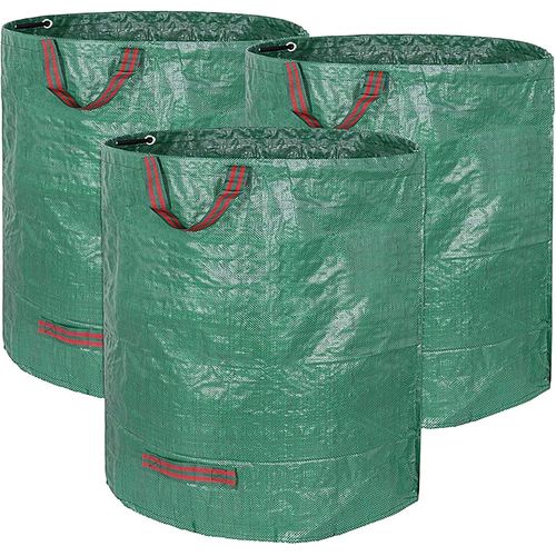 TEPPD-Lot de 3 Sacs de Jardin 272L - Sacs de déchets Jardin résistants en PP Robuste - Sac jardin dechets verts pour le recyclage - Idéal pour le jardinage et le nettoyage