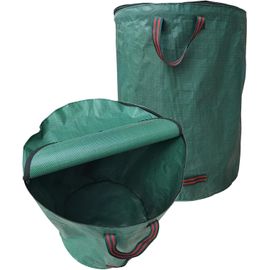 NouvelHorizonstore-2x120L Sac à Déchets Verts de Jardin avec Couvercle, Résistant, Indéchirable, Réutilisable, avec Poignées - Idéal pour Feuilles, Pelouse Coupée, Végétaux