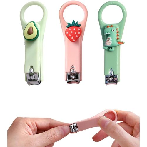 Jgd-Coupe-Ongles,Mini Coupe-Ongles De Dessin Animé Pour Enfants, 3 Pièces, Coupe-Ongles En Acier Inoxydable, Conception Sûre, Adapté Aux Garçons Filles Dames 