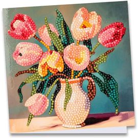 Diamond Painting Carte De V?ux|16 Cm X 16 Cm|370 G/M²|Avec Enveloppe Et Outil (Bouquet Vintage 6)