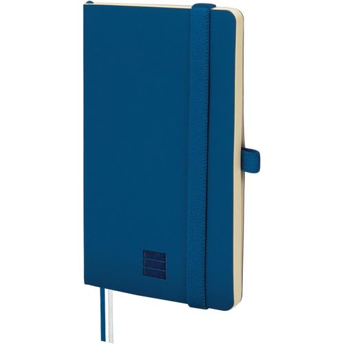 Cahier Nexo Couverture Souple Dotted-Pointillé Bleu Marine|Petit Cahier À Feuilles Microperforées|Pochette Et Passant Pour Stylo|72 Feuilles,Idéal Pour Bullet Journal
