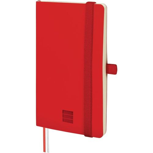 Cahier Nexo Couverture Souple Dotted-Pointillé Rouge|Petit Cahier À Feuilles Microperforées|Pochette Et Passant Pour Stylo|72 Feuilles,Idéal Pour Bullet Journal
