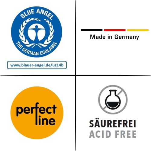 Asfasfq-Intercalaires Recyclés, Lot De 100, 5 Couleurs, Perforés - Certifiés Ange Bleu, Pour Format A4, Fabriqués En Allemagne