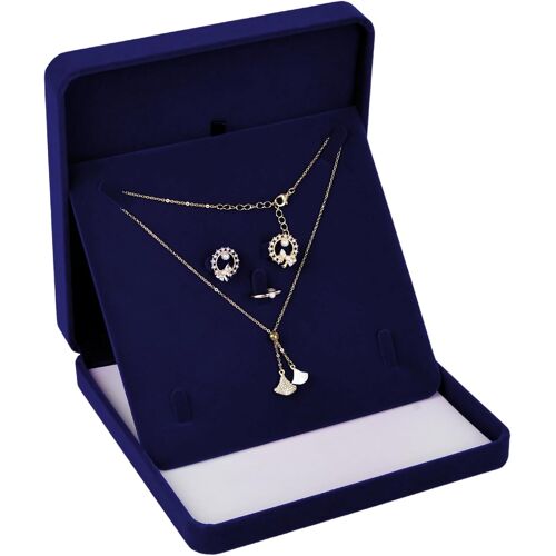 Kalanka-Boîte À Bijoux En Velours - Boîte De Rangement Pour Femme - Pour Bijoux, Bracelet, Collier, Boucles D'oreilles, Bague