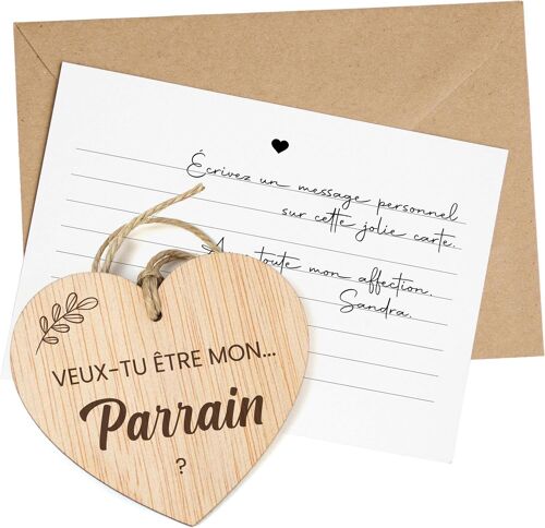 Cadeau Proposition Parrain. Idée Unique Pour Baptême Ou Mariage Et Annonce Bébé, Cadeau Spécial Pour Le Parrain