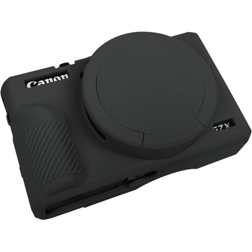 Étui de protection en silicone pour appareil photo numérique Canon Mark III G7 X III avec inscription à bouton,Noir ,Étui pour appareil photo