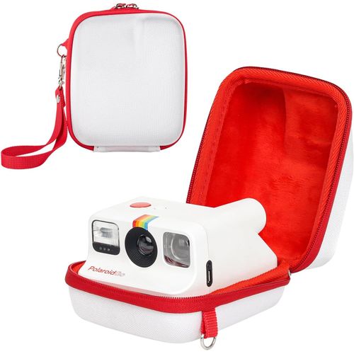 CHECARZHN--NO1-Housse Compatible Avec Appareil Photo Pour Polaroid Go ¿ Étui Rigide En Eva Pour Appareil Photo Pour Polaroid Go ¿ Housse De Transport Antichoc Avec Dragonne -Blanc
