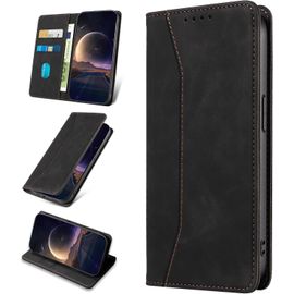 Kal-Coque Pour Xiaomi Mi 10 Lite 5g, Etui Protection Housse En Cuir Pu [Porte Cartes], Antichoc Portefeuille Étui À Rabat Flip Case Pour Xiaomi Mi 10 Lite 5g (Noir)