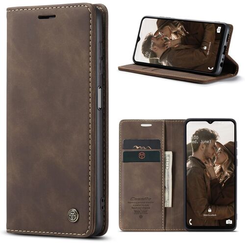 Case for Samsung Galaxy A23 5G/4G Premium Leather Protective Pouch Wallet Flip Case Magnetic Case Cover for Samsung Galaxy A23, Coffee