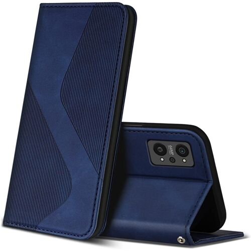 Coque Pour Realme Gt Neo 2, Premium Etui Housse En Cuir De Protection Avec [Emplacements Cartes] [Magnetique], Clapet Folio Portefeuille Pour Realme Gt Neo 2 (Bleu)