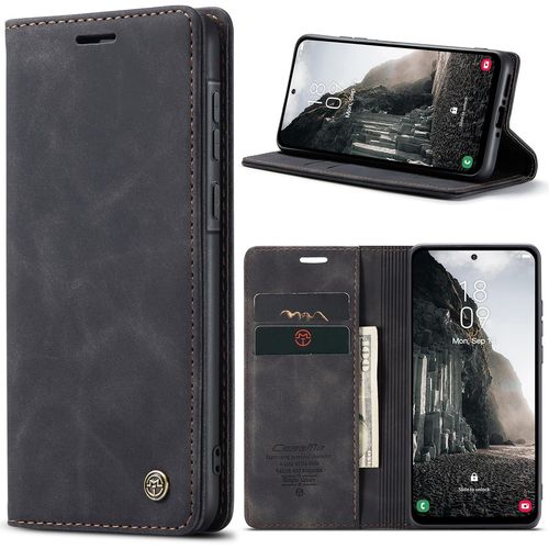 Kal-Coque Pour Samsung Galaxy A36 5g Premium Housse Cuir Protection Pochette Rabat Portefeuille Flip Case Porte Magnétique Coque Étui Pour Samsung Galaxy A36, Noir