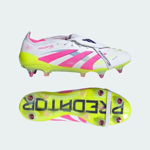 Chaussures De Football Languette Rabattue Predator Elite Terrain Gras Adidas Cloud White Lucid Pink Lucid Lemon