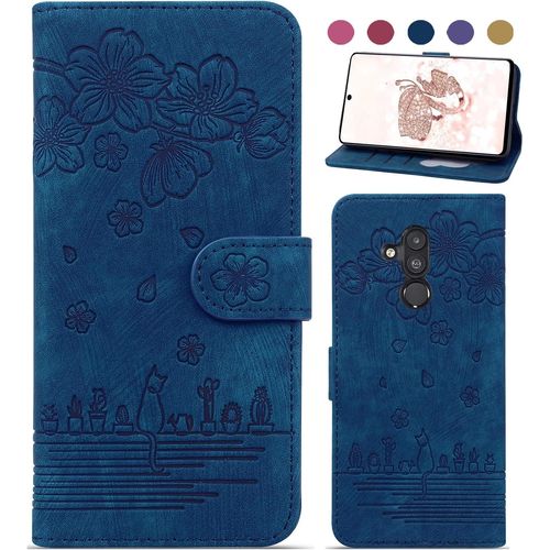 Kalanka-® Coque Pour Huawei Mate 20 Lite, Protection Housse En Cuir Pu Premium Etui À Rabat Pochette De Portefeuille Et Magnétique Flip Folio Phone Case Pour Huawei Mate 20 Lite - Bleu