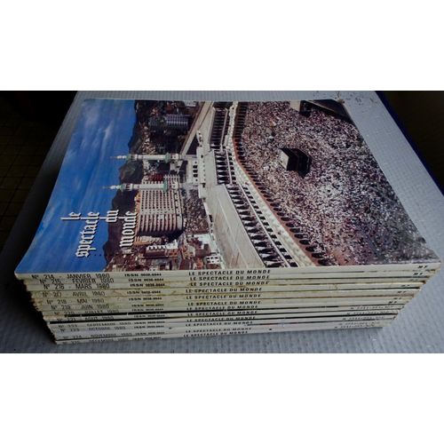 Revue "Le Spectacle Du Monde" Année 1980 Complète (N° 214 À 225)