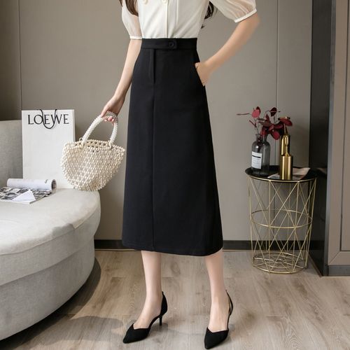 Jupe De Printemps En Une Étape, Jupe Professionnelle Enveloppée Dans Les Hanches, Jupe Taille Haute, Costume Mi-Long Pour Femme, Jupe A